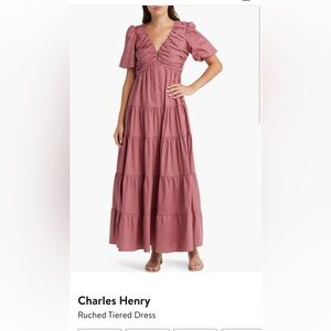Charles Henry Women's Maxi Dress in Rose